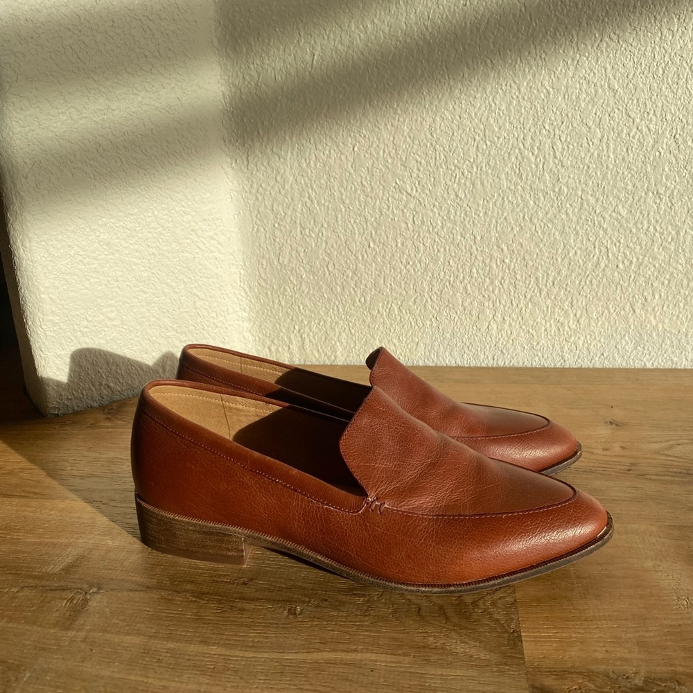 Madewell Frances Loafer Cognac Brown Leather Women’s Size 9